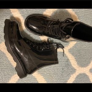 Rubber combat boots